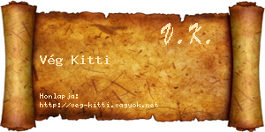 Vég Kitti névjegykártya